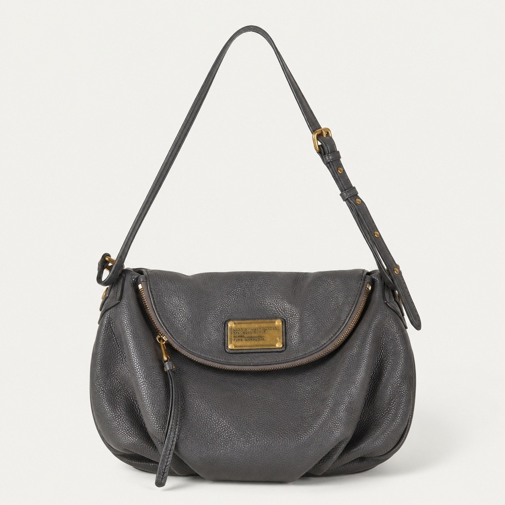 Marc by Marc Jacobs Electro Q Natasha Cylinder Grey Leather Crossbody Bag